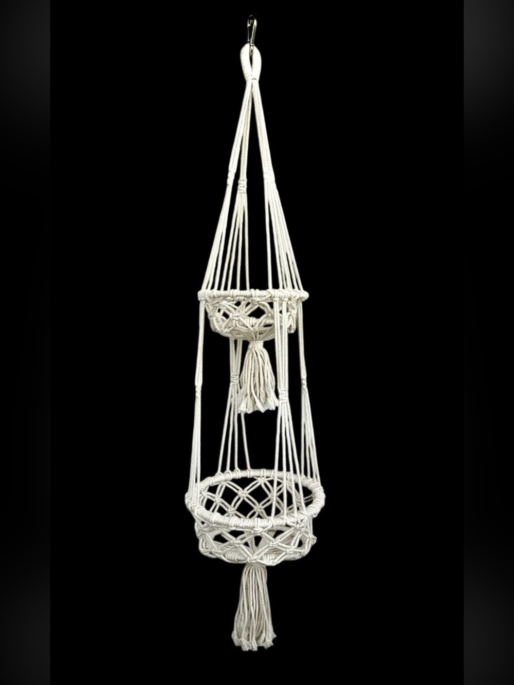 Plant Hanger Macrame Double Cotton for Fruit, Veggies or Flowers 40”